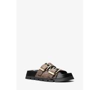 MK Sandalias Colby de plataforma plana con monograma imperio - Marrón - Michael Kors EU 36