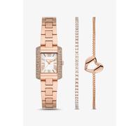 MK Set de pulsera y reloj Emery mini en tono dorado rosa con incrustaciones - Dorado Rosa - Michael Kors ONE SIZE