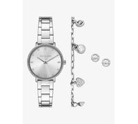 MK Set de regalo con joyas y el reloj Pyper mini en tono plateado con incrustaciones - Plateado - Michael Kors ONE SIZE