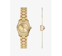 MK Set de regalo con pulsera de corazón y reloj Lexington petite en tono dorado con incrustaciones - Dorado - Michael Kors ONE SIZE