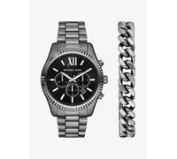 MK Set de regalo con reloj Lexington oversize y pulsera en tono plomizo - Gris - Michael Kors ONE SIZE