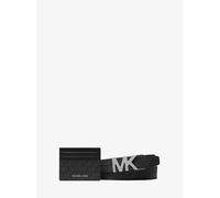 MK Set de regalo de tarjetero y cinturón con logotipo - Negro - Michael Kors ONE SIZE