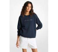 MK Sudadera de algodón con logotipo en relieve - Azul - Michael Kors S
