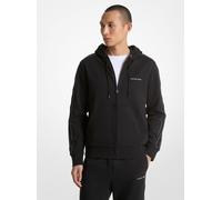 MK Sudadera de mezcla de algodón con capucha, cremallera y logotipo - Negro - Michael Kors S