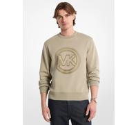 MK Sudadera de mezcla de algodón con logotipo y cuello redondo - Verde - Michael Kors S