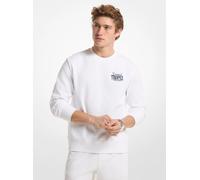 MK Sudadera Saint-Tropez de punto doble con cuello redondo - Blanco - Michael Kors M