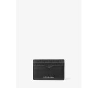 MK Tarjetero Hudson de piel granulada con logotipo y pinza para billetes - Negro - Michael Kors ONE SIZE