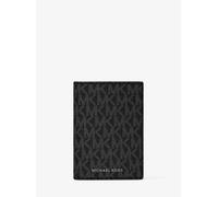 MK Tarjetero Hudson tipo libro con cordón y logotipo - Negro - Michael Kors ONE SIZE