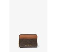 MK Tarjetero Jet Set pequeño con logotipo y cremallera circundante - Marrón - Michael Kors ONE SIZE