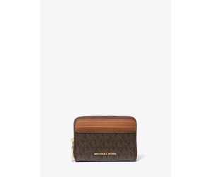 MK Tarjetero Jet Set pequeño con logotipo y cremallera circundante - Marrón - Michael Kors ONE SIZE