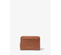 MK Tarjetero Jet Set pequeño de piel granulada con cremallera circundante - Marrón - Michael Kors ONE SIZE