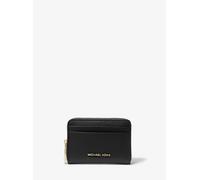 MK Tarjetero Jet Set pequeño de piel granulada con cremallera circundante - Negro - Michael Kors ONE SIZE