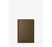 MK Tarjetero tipo libro Hudson de piel granulada - Verde - Michael Kors ONE SIZE