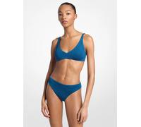 MK Top de bikini con incrustaciones de pedrería - Azul - Michael Kors XS