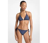 MK Top de bikini triangular reversible con logotipo - Azul - Michael Kors S