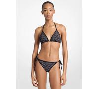 MK Top de bikini triangular reversible con logotipo - Negro - Michael Kors XS