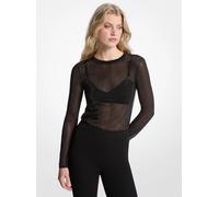 MK Top de malla con adornos - Negro - Michael Kors XXL