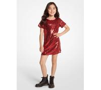 MK Vestido camisero con lentejuelas - Rojo - Michael Kors 6Y
