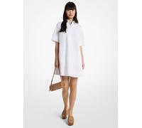 MK Vestido camisero de popelina de algodón - Blanco - Michael Kors L