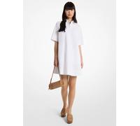 MK Vestido camisero de popelina de algodón - Blanco - Michael Kors XXS