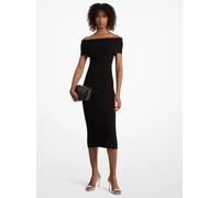 MK Vestido de punto elástico con los hombros descubiertos - Negro - Michael Kors XXL
