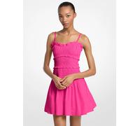 MK Vestido fruncido de popelina de algodón - Rosa - Michael Kors M