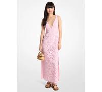 MK Vestido largo de encaje floral definido - Rosa - Michael Kors EU 36