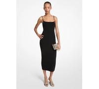 MK Vestido midi de mezcla de viscosa con adornos - Negro - Michael Kors XS