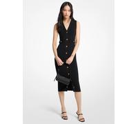 MK Vestido midi de punto elástico - Negro - Michael Kors L