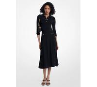 MK Vestido tipo polo de punto elástico - Negro - Michael Kors S