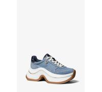 MK Zapatilla Arla de denim y piel - Blanco - Michael Kors EU 40