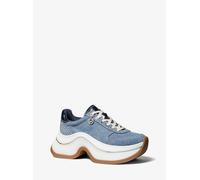 MK Zapatilla Arla de denim y piel - Blanco - Michael Kors EU 41