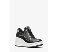 MK Zapatilla Emmy de piel con logotipo y cuña - Negro - Michael Kors EU 38