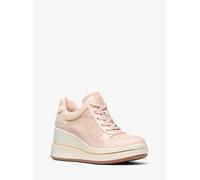 MK Zapatilla Emmy de piel con logotipo y cuña - Rosa - Michael Kors EU 42.5