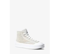 MK Zapatilla Jude de algodón de corte alto - Plateado - Michael Kors EU 40