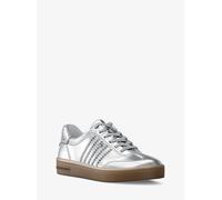 MK Zapatilla Scotty de piel metalizada con adornos - Plateado - Michael Kors EU 35.5