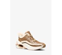 MK Zapatilla Toni de piel desgastada y sherpa - Nude - Michael Kors EU 39
