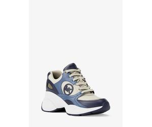 MK Zapatilla Zuma de piel y malla - Azul - Michael Kors EU 40