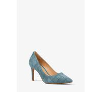 MK Zapato de salón Alina Flex de ante con motivo de cocodrilo en relieve - Azul - Michael Kors EU 36
