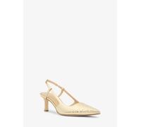 MK Zapato de salón destalonado Alora de piel metalizada con motivo de serpiente en relieve - Dorado - Michael Kors EU 36