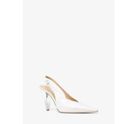 MK Zapato de salón destalonado Electra de piel con motivo de cocodrilo en relieve - Blanco - Michael Kors EU 36.5