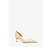 MK Zapato de tacón bajo Elyse de piel cuarteada metalizada - Dorado - Michael Kors EU 35.5