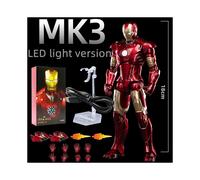 (MK3 LED) juguetes Zd Iron Man con pórtico de traje LED LightTony Stark modelo figuras de acción de juguete