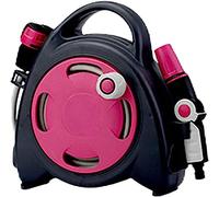 MKAK Carrete De Manguera De Jardín De Montaje En Pared, Jardín Retráctil Almacenamiento Aire Libre Estante Almacenamiento Lavado Autos Portátil Al Aire Libre(Red)