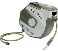 MKAK Carrete De Manguera De Jardín Retráctil, Agua Carrete De Trabajo Pesado Montado Pared Retorno Lento Retráctil Cualquier Bloqueo De Longitud Sistema(15 meters (49.2ft))