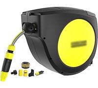 MKAK Estante De Almacenamiento Tuberías Agua Telescópicas Automáticas, Carro Manguera Agua Exteriores Jardín Montados Pared 65 Pies Hogar Alta Resistencia