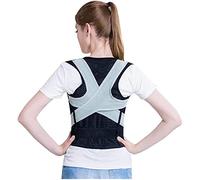MKAK Hombres y mujeres transpirables Adolescente Apoyo espinal Atrás PRUEBA Cuello de hombro Alivio del dolor Ajustable Correa de cinturón lumbar(M)