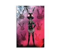 MKALDXCC Póster decorativo con diseño de conejo y alma de conejo, lienzo para pared e imagen artística moderna para decoración de dormitorio familiar, 60 x 90 cm