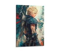 MKALDXCC Póster decorativo de Final Fantasy Art 20 con pintura en lienzo para pared e impresión artística moderna para dormitorio familiar, 60 x 90 cm