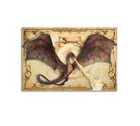 MKALDXCC Smaug - Póster decorativo de pared con diseño de El fuego que respira el fuego, póster de pared e imagen artística moderna para decoración de dormitorio familiar, 20 x 30 pulgadas (50 x 75 cm